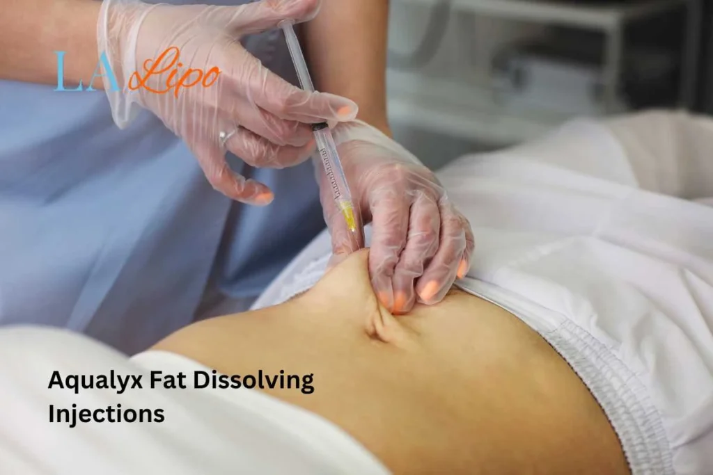 woman having fat dissolving injections Warrington in the stomach