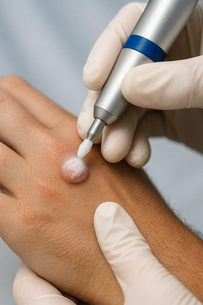 example of wart removal Warrington using cryopen