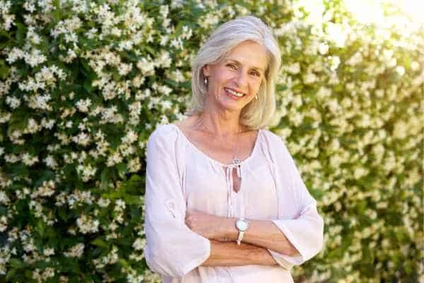 Older woman happy with urinary incontinence treatment Warrington