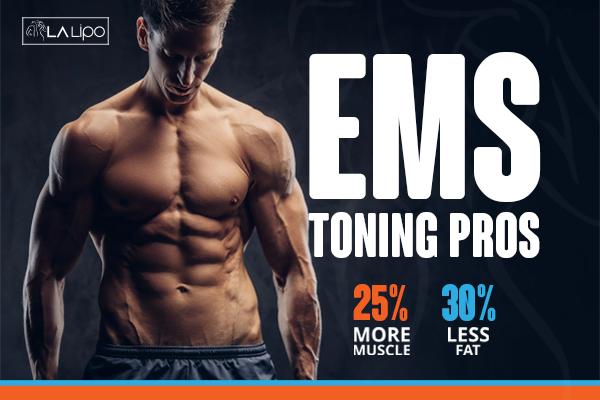 Image of man with sculpted stomach showing the fat loss and muscle gain of LA-EMS Body Sculpting Treatment Warrington