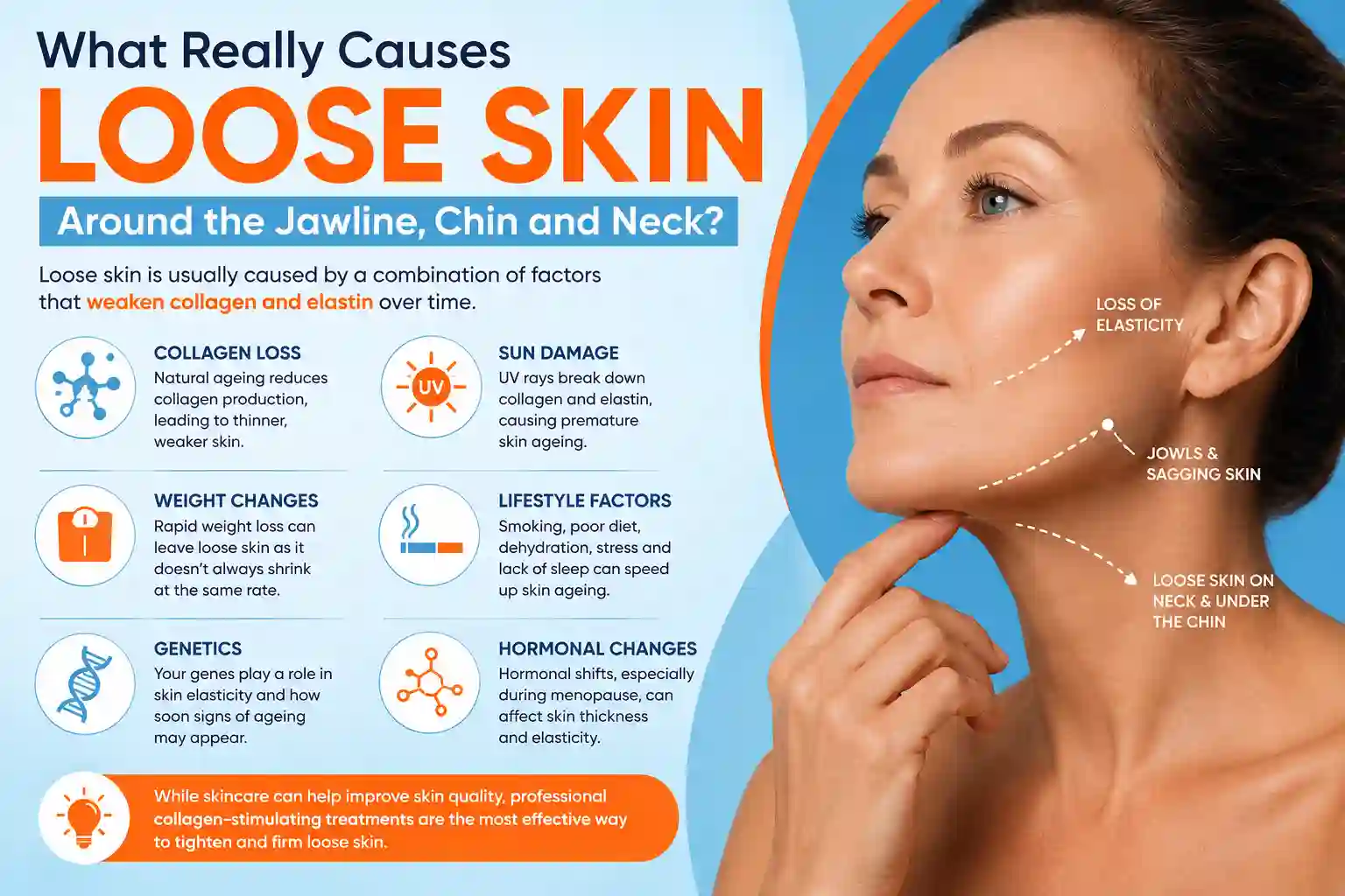 What Really Causes Loose Skin Around the Jawline, Chin and Neck Warrington?